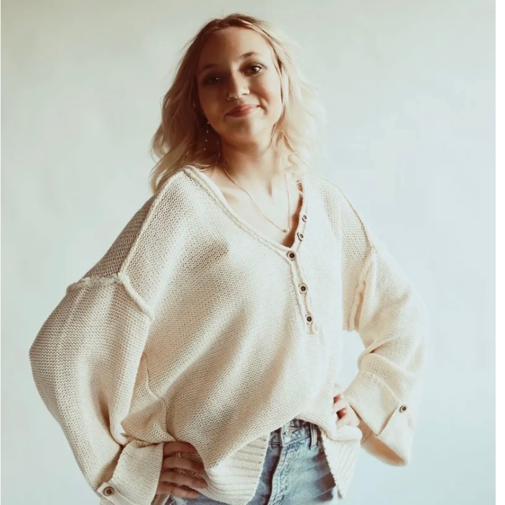 **NWT Knit Boho Oversized Sweater